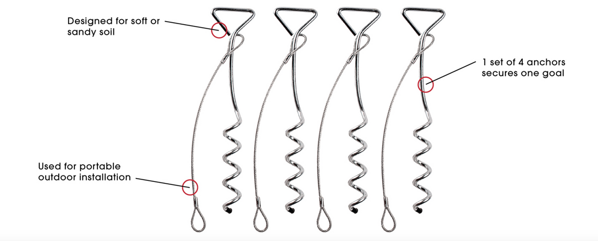 Portable Auger Anchors - Set of 4