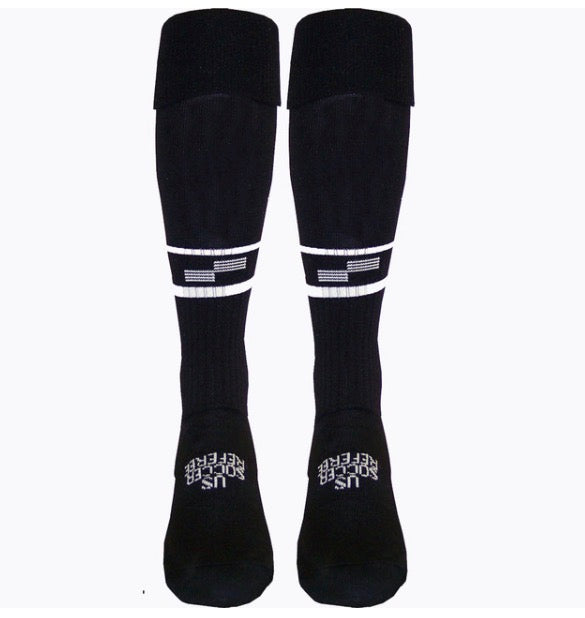 USSF Two Stripe Referee Sock