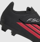 Junior F50 Club Velcro FxG (Core Black/Lucid Red)