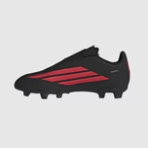 Junior F50 Club Velcro FxG (Core Black/Lucid Red)