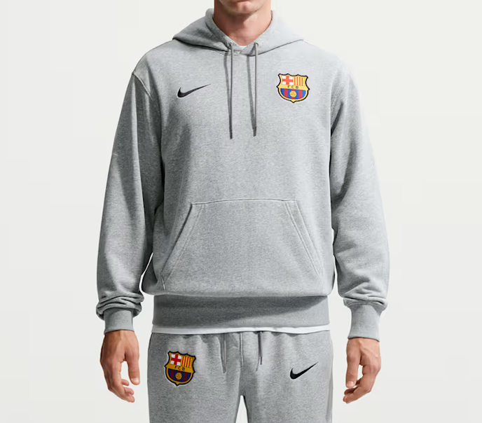 FC Barcelona Grey Club Hoodie